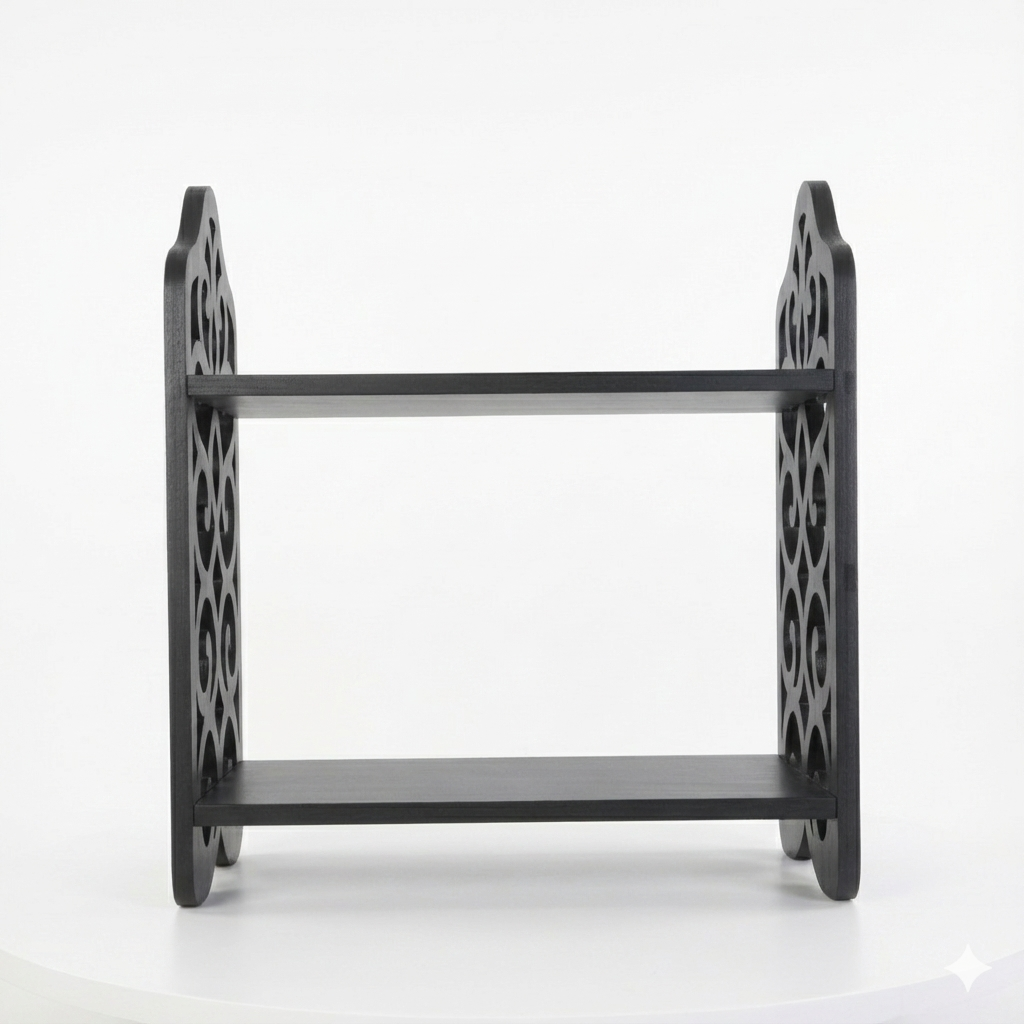 Wooden Record Player Stand with Vinyl Storage – Solid Wood Turntable Cabinet