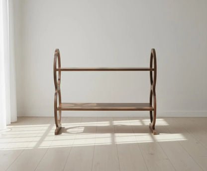 Handmade Wooden Shoe Rack – 2 Tier Entryway Shoe Storage Shelf, Birch Plywood Organizer