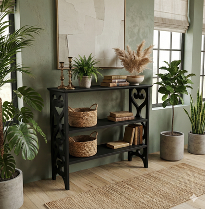 Wood Console Table – Record Player Stand – Handmade Entryway Table