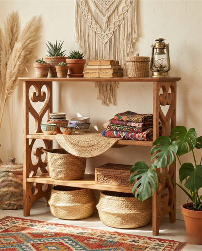 Wood Console Table – Record Player Stand – Handmade Entryway Table