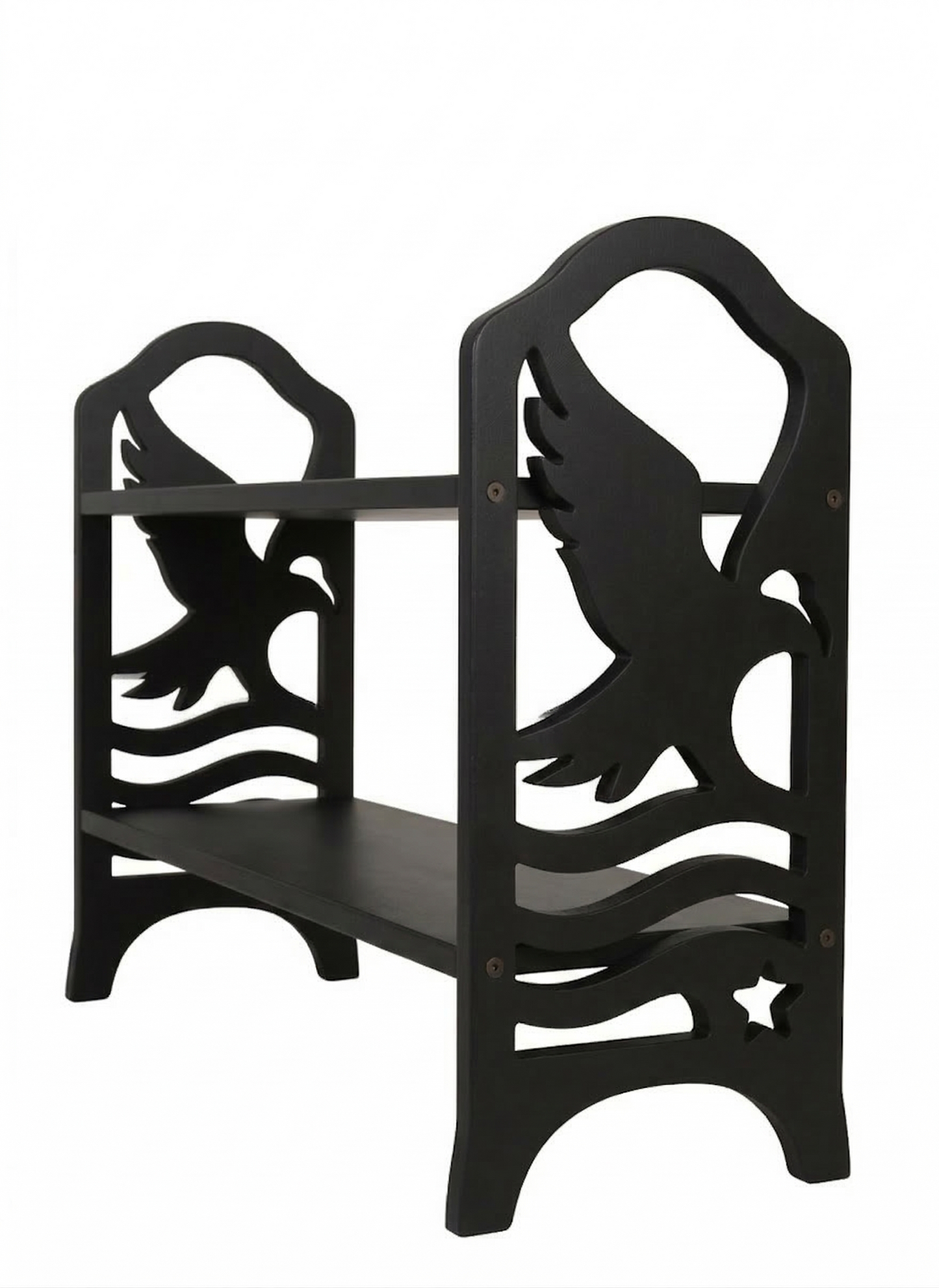 Eagle Design Wooden Shoe Rack – 2 Tier Entryway Organizer