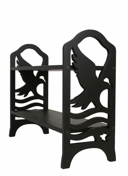 Eagle Design Wooden Shoe Rack – 2 Tier Entryway Organizer
