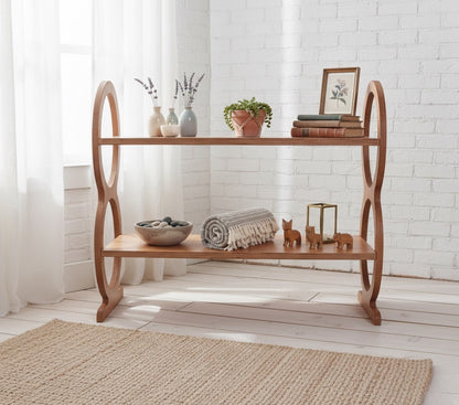 Handmade Wooden Shoe Rack – 2 Tier Entryway Shoe Storage Shelf, Birch Plywood Organizer