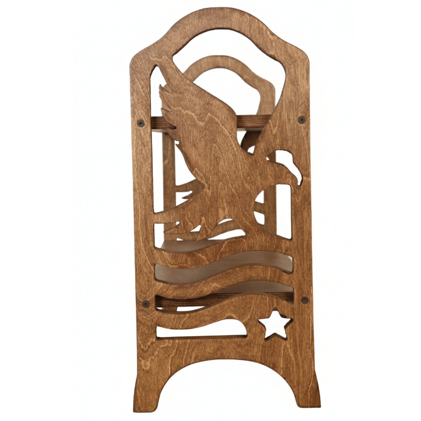 Eagle Design Wooden Shoe Rack – 2 Tier Entryway Organizer