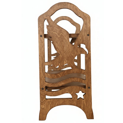 Eagle Design Wooden Shoe Rack – 2 Tier Entryway Organizer