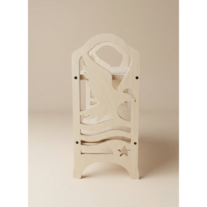 Handmade Wooden Shoe Rack with Eagle Cutout – 2 Tier, Natural Birch Plywood