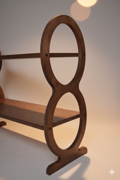 Wooden Walnut Shoe Rack 2-Tier Shoe Organizer for Entryway Closet Bedroom,Home Storage Durable Eco-Friendly Rustic Shoe Shelf