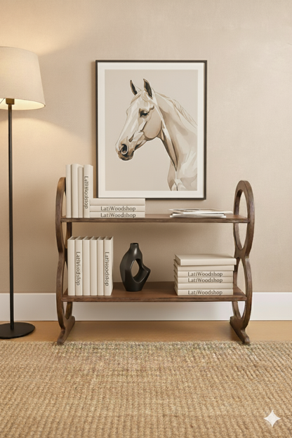 Wooden Walnut Shoe Rack 2-Tier Shoe Organizer for Entryway Closet Bedroom,Home Storage Durable Eco-Friendly Rustic Shoe Shelf